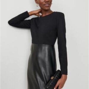 Faux leather shirt dress (Ann Taylor)